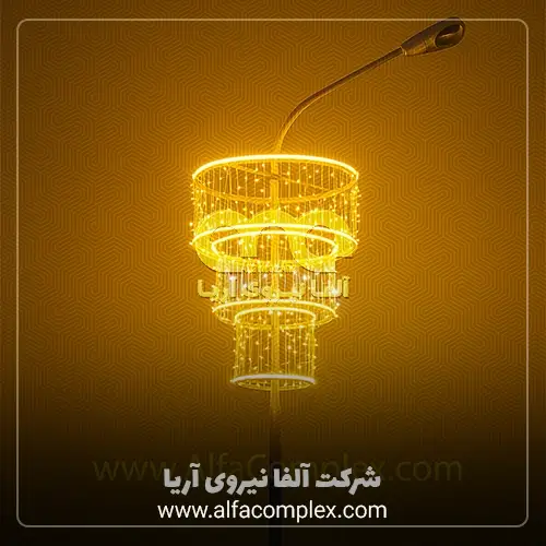 المان نوری لوستر سه طبقه با ریسه سوزنی