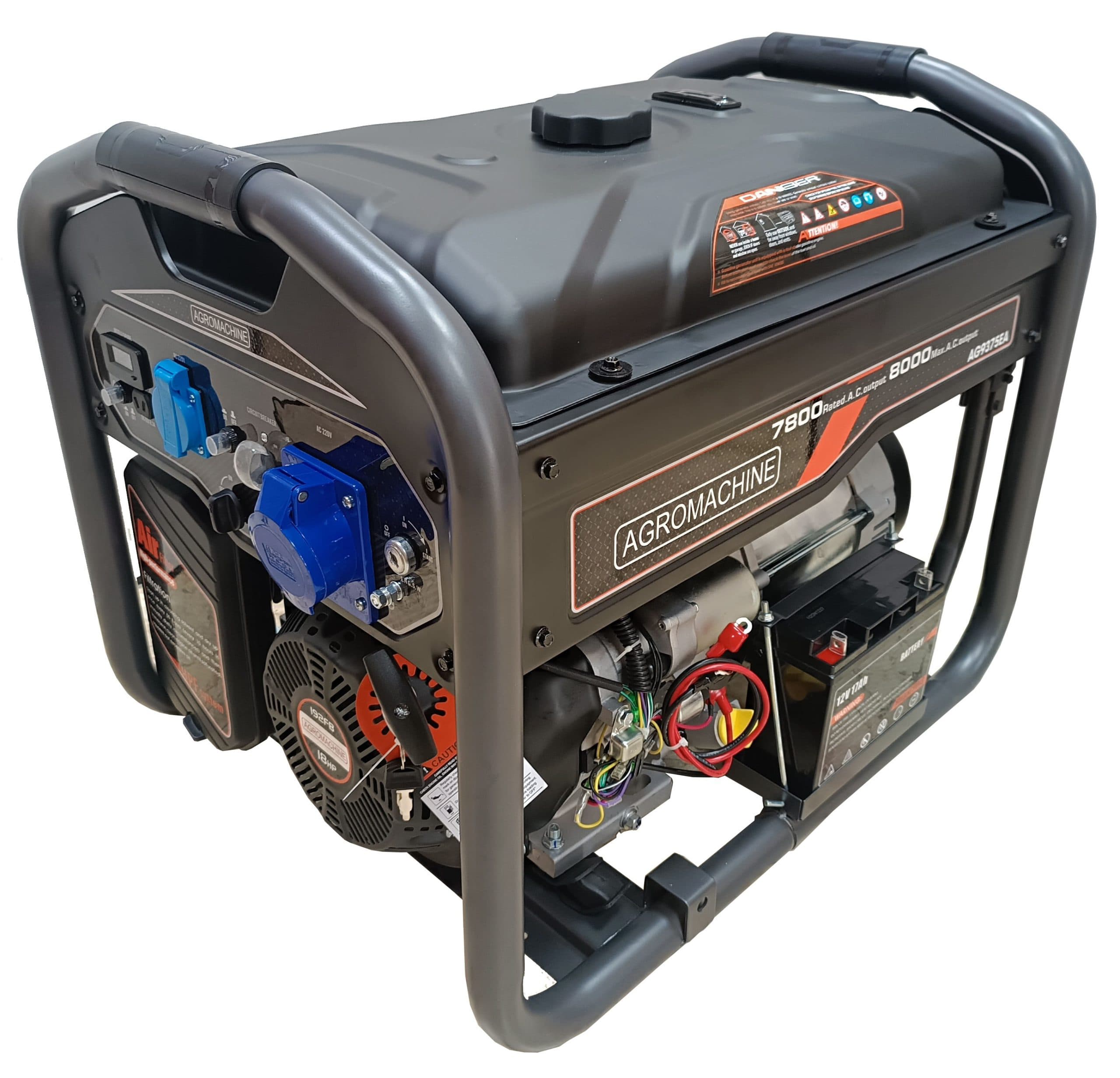 موتور برق کلاسیک بنزینی 8KW استارتی ریموت دار اگرو ماشین مدل AG9375EA