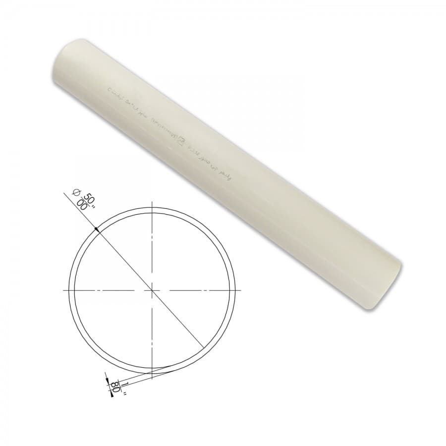 لوله UPVC جی محور سایز 1.8×50 با کیفیت C