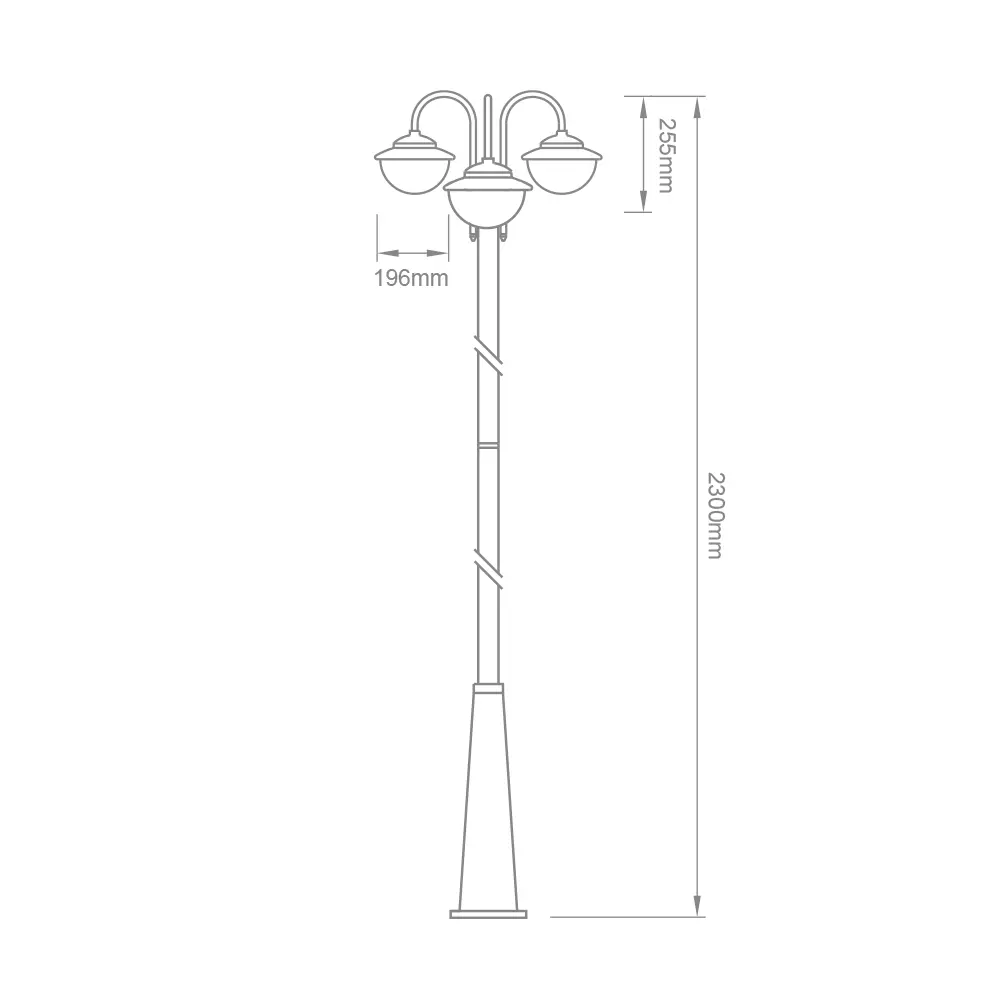 چراغ حیاطی 16×3 وات – مدل SP-CANE 1794-3