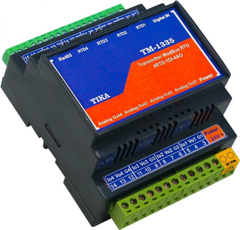 ترانسمیتر دما با ورودی PT100 ( 4کانال ) TM-1334/35