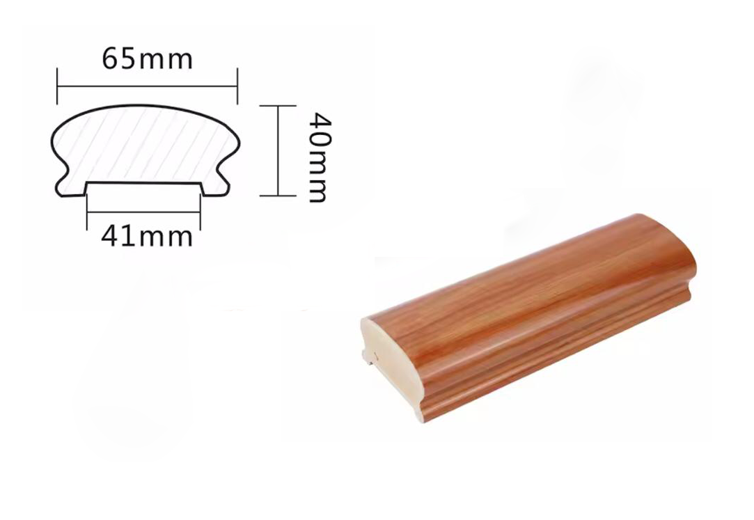 دسته نرده pvc اجرای در پله گرد